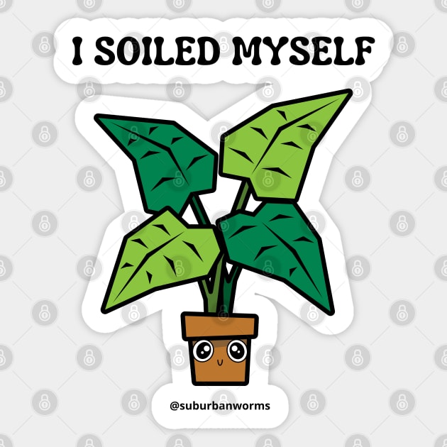 I Soiled Myself - Excited Sticker by Suburban Worms 